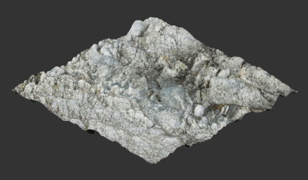 Offset mapping from a rock texture and a generated height map
